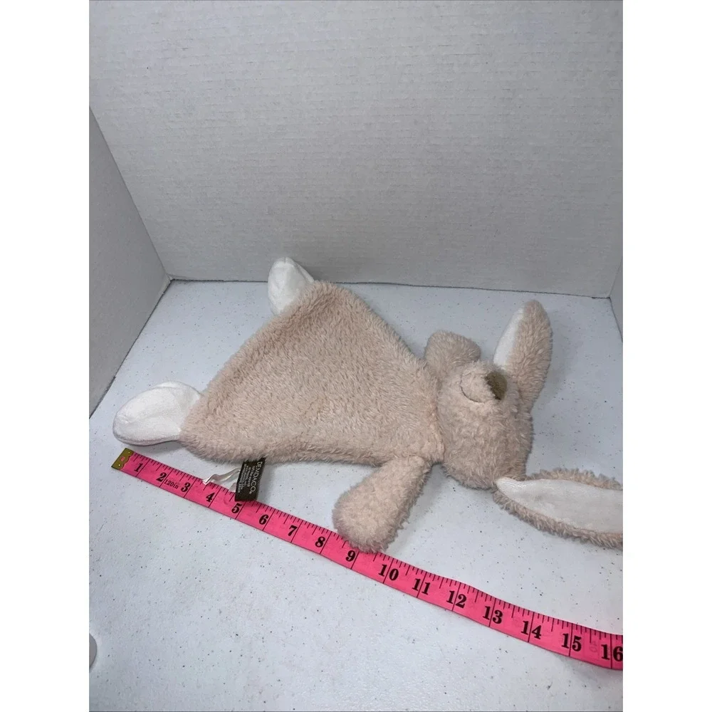 Demdaco Pink Peach Colored Bunny Rabbit Lovey Security Blanket Plush Nat & Jules